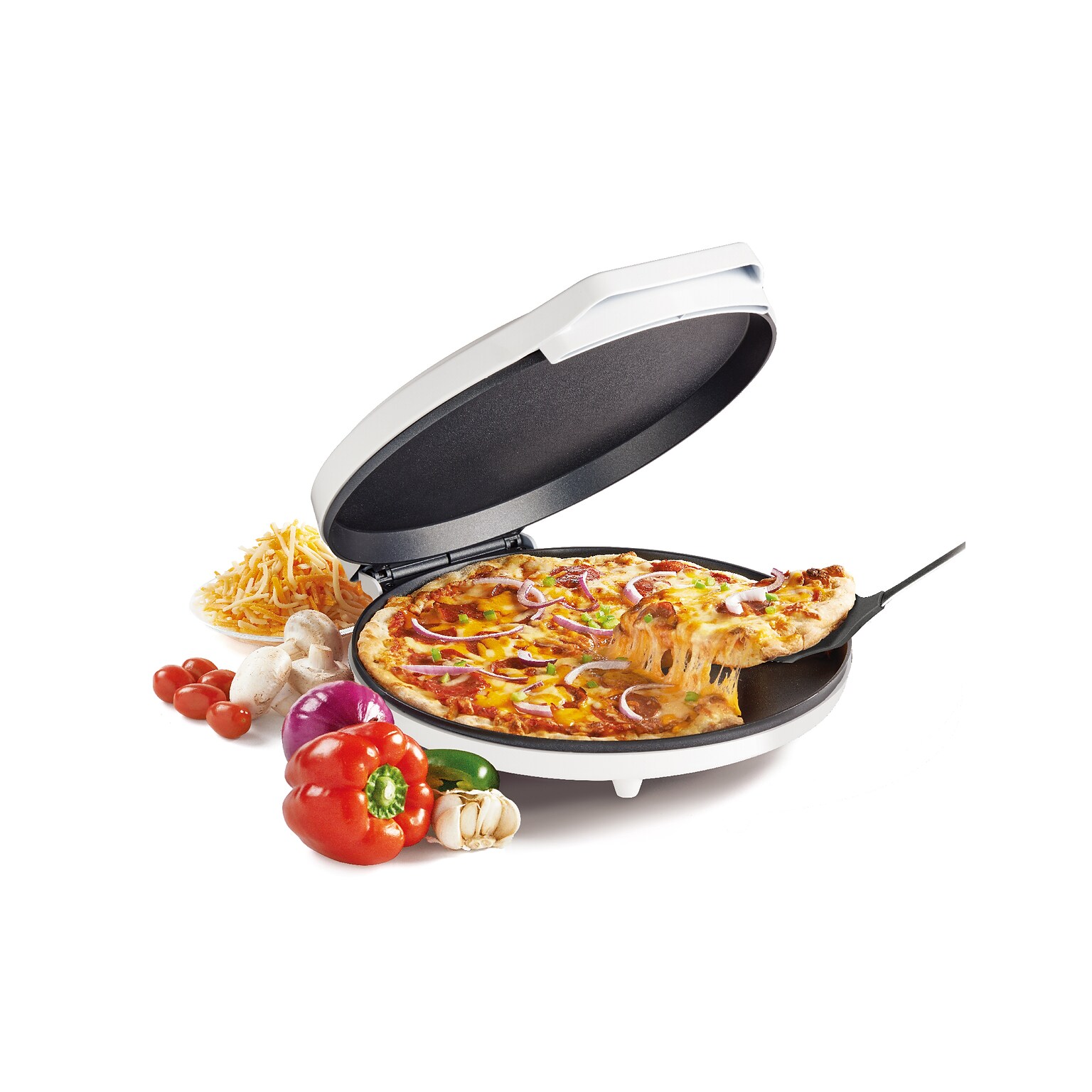 Betty Crocker 12-Inch Pizza Maker Plus, Silver (BC-2958CS)