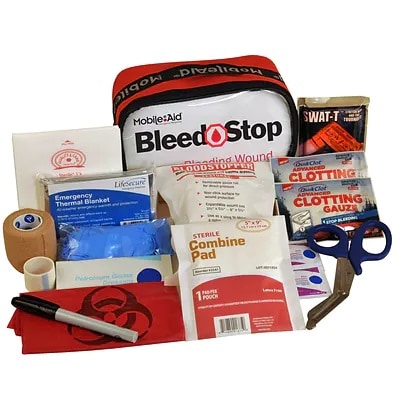 MobileAid BleedStop Immediate Response Bleeding Control & Gunshot Wound 2-Person Trauma Bag (32712)