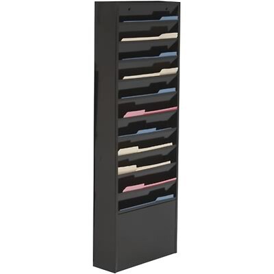 Durham® Steel Literature Rack; 11 Pocket, For 12W Paper, Black