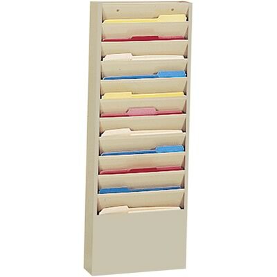 Durham® Steel Literature Rack; 11 Pocket, For 12W Paper, Tan
