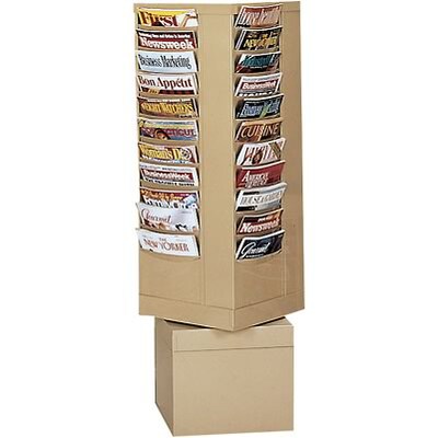 Durham® Swivel-Style Steel Literature Organizers; Tan, 44 Pocket, 49Hx14-1/8Wx14-1/8D