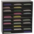 Durham® Modular All-Steel Literature Organizers; 30 Compartments, 35-1/2H, Black