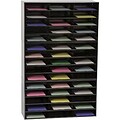 Durham® Modular All-Steel Literature Organizers; 45 Compartments, 53-1/4H, Black