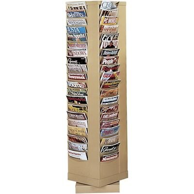 Durham® Swivel-Style Steel Literature Organizers; Tan, 80 Pocket, 59Hx14-1/8Wx14-1/8D