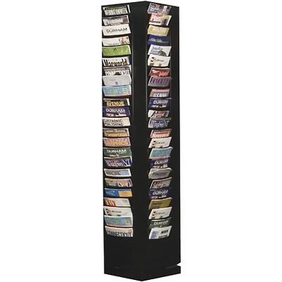 Durham® Swivel-Style Steel Literature Organizers; Black, 88 Pocket, 66Hx14-1/8Wx14-1/8D
