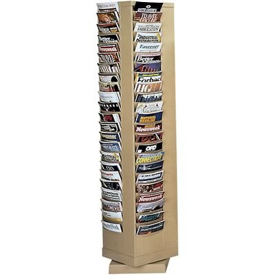 Durham® Swivel-Style Steel Literature Organizers; Tan, 88 Pocket, 66Hx14-1/8Wx14-1/8D