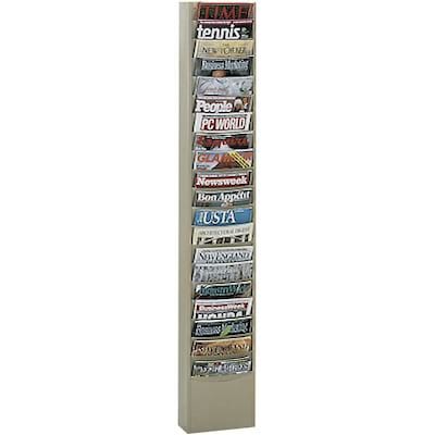 Durham® Steel Literature Rack; 20 Pocket, for 8-1/2W Paper, Tan