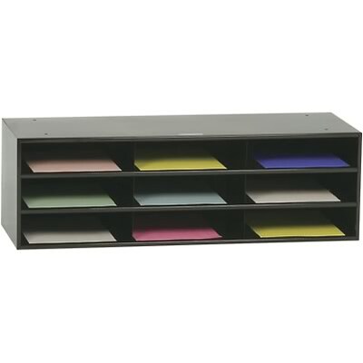 Durham® Modular All-Steel Literature Organizers; 9 Compartments, 10-3/4H, Black