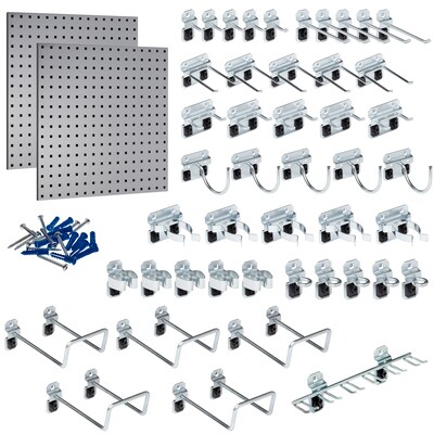Triton Products LocBoard Pegboards with 46 pc. LocHook Assortment (LB1-GKit)