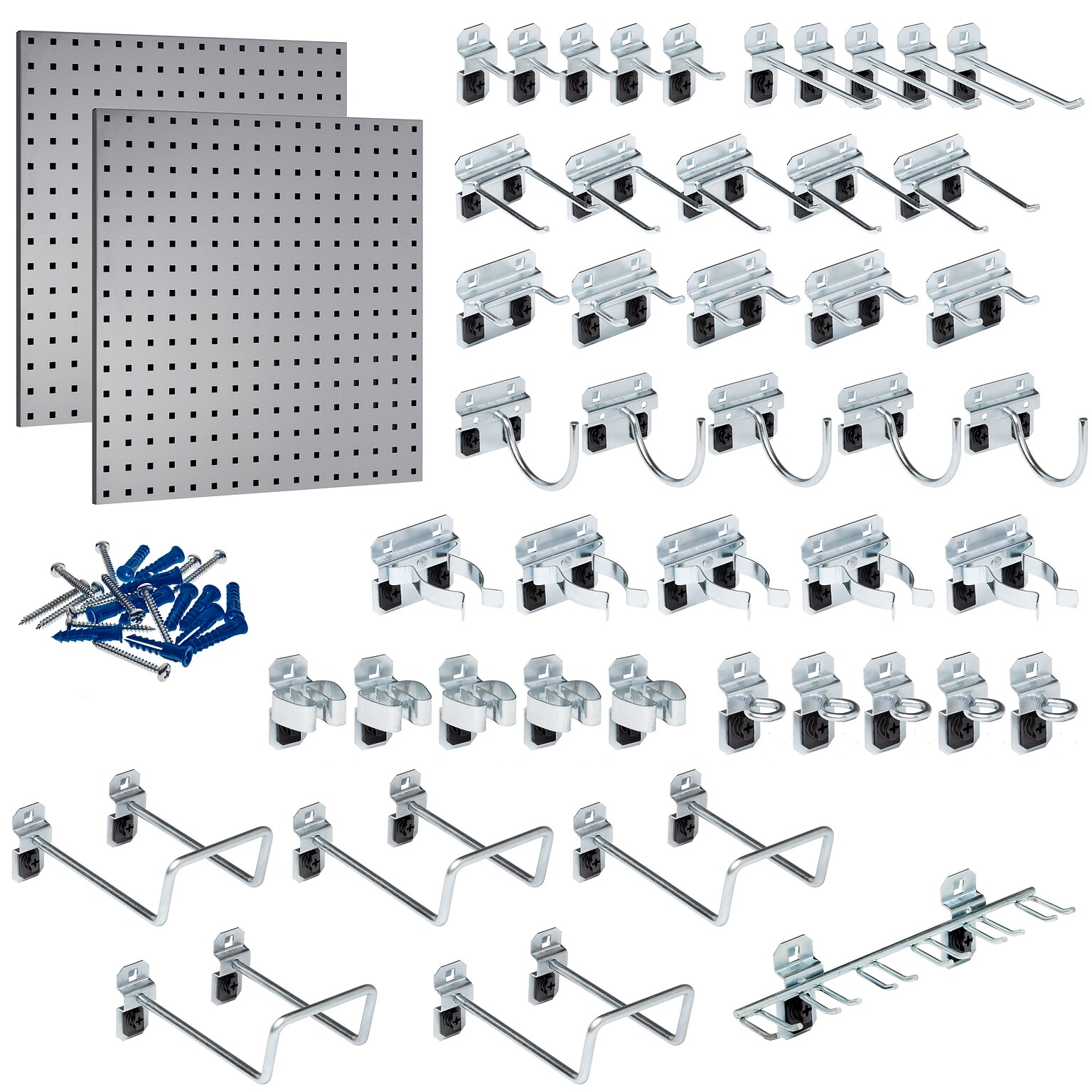Triton Products LocBoard Pegboards with 46 pc. LocHook Assortment (LB1-GKit)