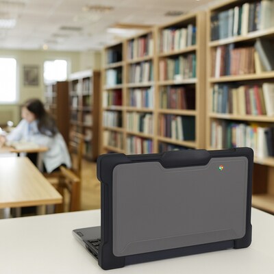 SaharaCase Venture Series Case for Lenovo 100E/100W Gen 3 Chromebook 11.6-inch, Shock-Absorbing, Clear/Black, (LT00112)