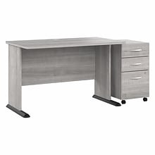 Bush Business Furniture Studio A 48W Computer Desk with 3 Drawer Mobile File Cabinet, Platinum Gray