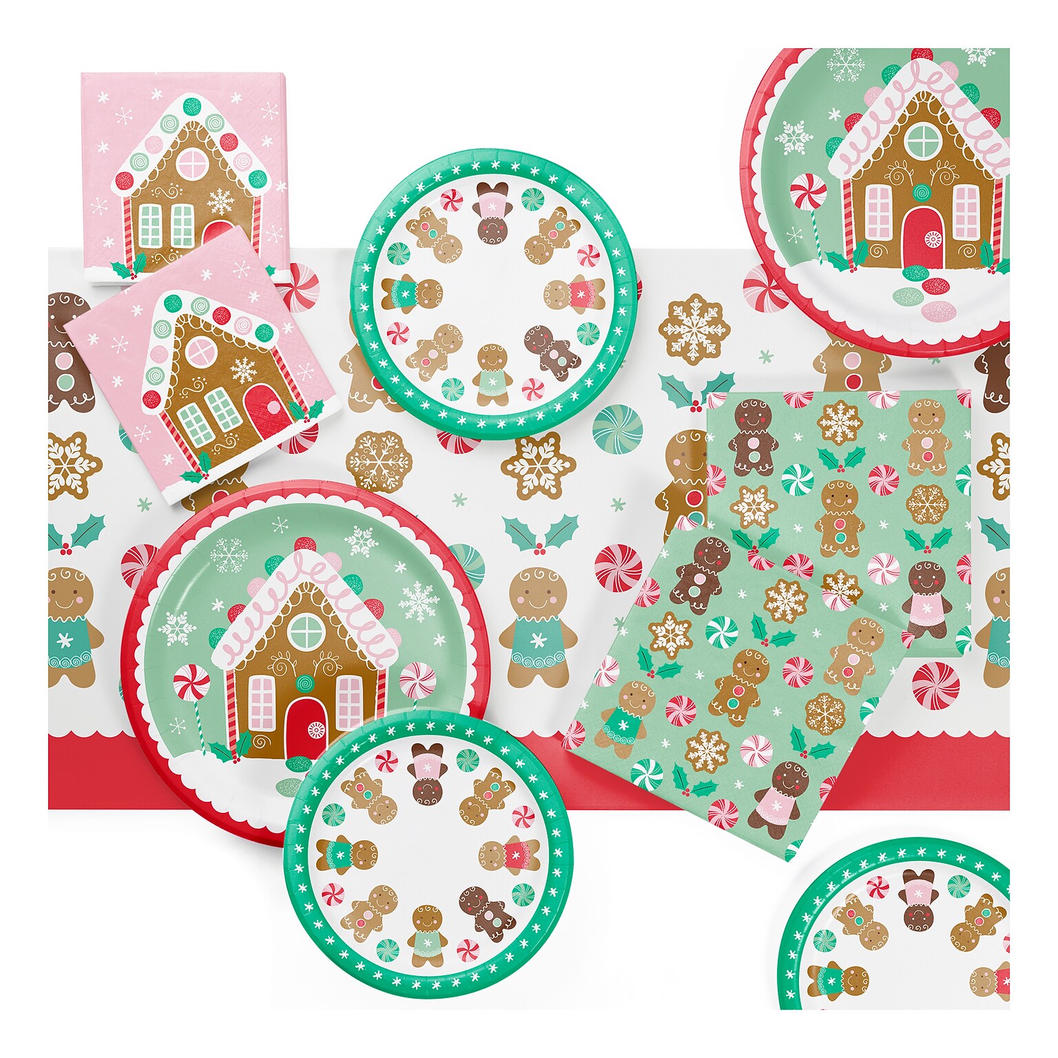 Say Hooray! Holiday Sweets Tableware Kit, Multicolored, 49/Pack (DTC9403E2A)