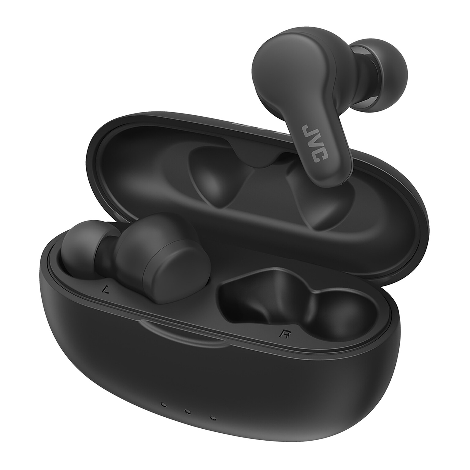 JVC Gumy Wireless Earbuds, Bluetooth, Black (JVCHAA7T2B)
