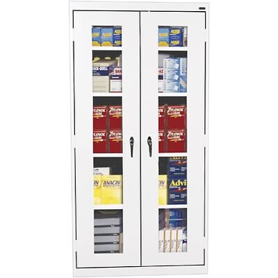 Sandusky® Steel Clear View Storage Cabinet; Assembled, 78Hx36Wx24D, White