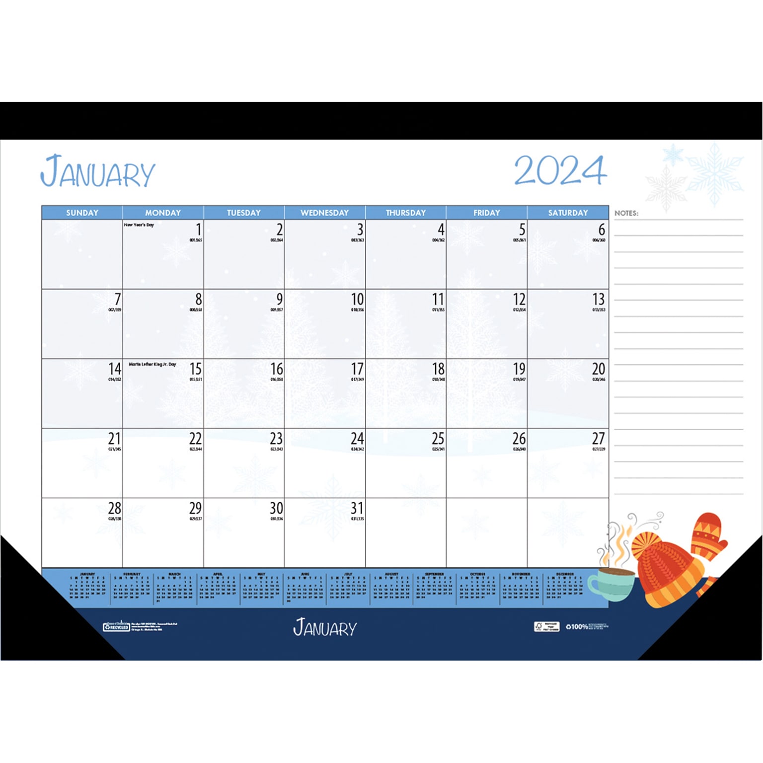 2024 House of Doolittle Seasonal 18.5 x 13 Monthly Desk Pad Calendar (1396-24)