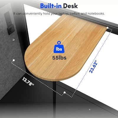 FlexiSpot WorkCube Series Sound Absorbing 2 Person Privacy Booth, Black (EP2FB-KIT)