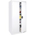 Sandusky® Steel Solid Door Storage Cabinet; Assembled, 78Hx36Wx24D, White