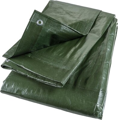 Mutual Industries 12 x 16 Polypropylene Tarp, Green (14964-39-1216)