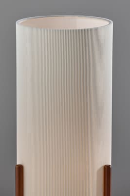 Adesso Sonora 19.75"H Incandescent Table Lamp, Walnut/Off-White (3010-15)