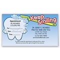 Medical Arts Press® Dual-Imprint Peel-Off Sticker Appointment Cards; Keep Smiling