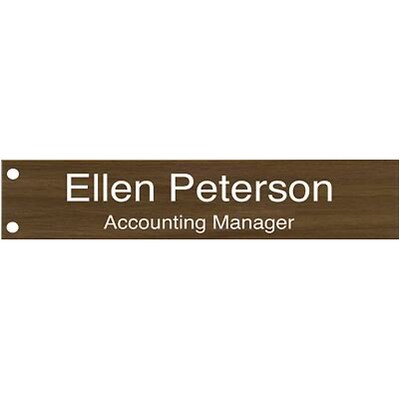 Engraved Name Plate with Holes; 2x10