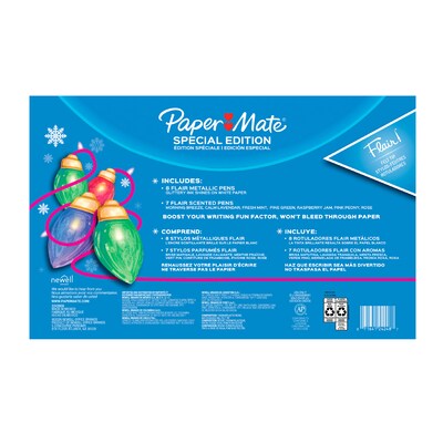 Paper Mate Flair Felt Special Edition Pens, Fine Point, 0.7mm, Assorted Ink Colors, 24/Pack (2243088)