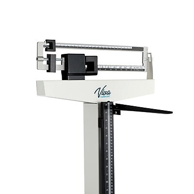 Viva Comfort ME904 Mechanical Physician Weight & Height Scale, White, 440 lbs. Capacity (ADIME904-02-MK)