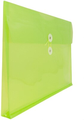 JAM Paper Premium Plastic Document File, Letter, Lime Green, 3/Pack (218B1LIX3)