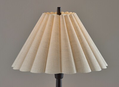 Adesso Scallop 28.75" Incandescent Table Lamp, Black/Cream (4143-01)
