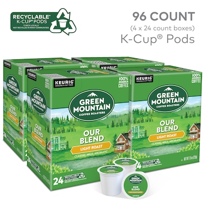 Green Mountain Our Blend Coffee, Light Roast, 0.33 oz. Keurig® K-Cup® Pods, 96/Carton (GMT6570CT)