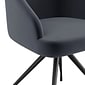 Martha Stewart Sora Fabric Swivel Stationary Office Chair, Gray/Oil Rubbed Bronze (CH222119GYBK)