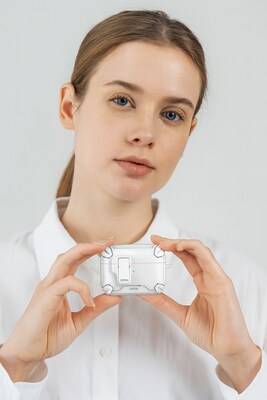 SaharaCase Raider Series Heavy Duty Case Compatible with Magsafe for Airpods Pro 3, Secure Lock, White Stone (HP00218)