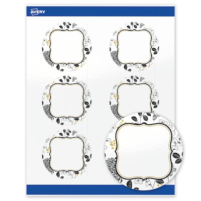 Avery Round Laser/Inkjet Multipurpose Labels, 3, White, 60/Pack (19479371042)