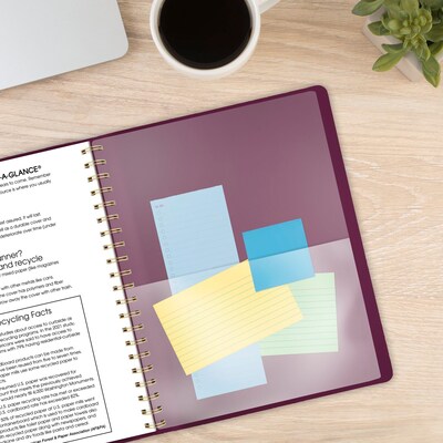 2026 AT-A-GLANCE Contemporary 8.25" x 11" Weekly & Monthly Planner, Faux Leather Cover, Purple (70-940X-14-26)
