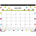 2023-2024 Blue Sky Teacher Dots 22 x 17 Academic Monthly Desk Pad Calendar, Multicolor (105496-A24