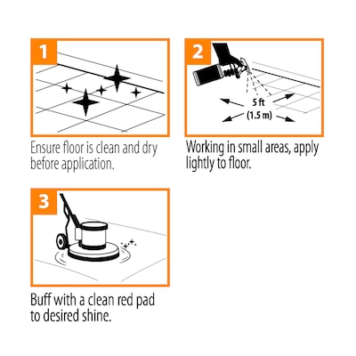 Coastwide Professional Floor Finish and Sealer Spray Gloss, 0.95L, 6/Carton (CW585032-A)