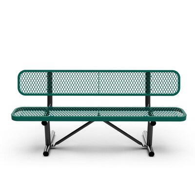 Flash Furniture Sigrid Steel 3-Seat Outdoor Bench, Green (SLFAG4HUT2H48LG)