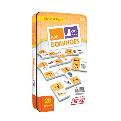 Junior Learning CVC Match & Learn Dominoes, Pack of 2 (JRL669-2)