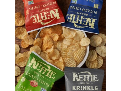 Kettle Gluten Free Potato Chips Variety Pack, 45 oz., 30 Bags/Carton (109402)