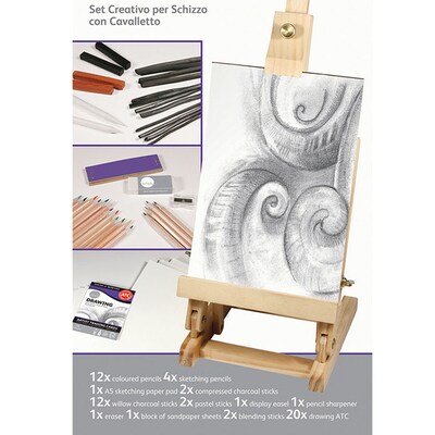 Daler-Rowney Simply... Sketching Creative Easel Set, 59/Pack (DRWD646200201)