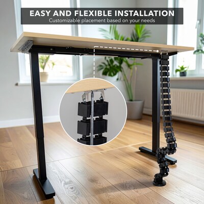 Mount-It! ABS Plastic Cable Organizer System, 50.5", Black (MI-7280)