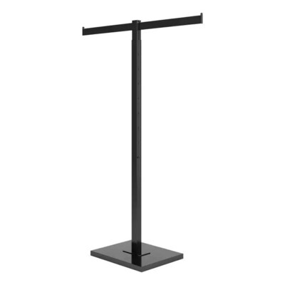 Nahanco 2 Way Rectangular Tubing Garment Rack, Black (B90)