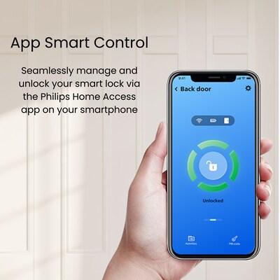 Philips Home Access Wi-Fi Retrofit Door Lock with Touch Screen Keypad and Fingerprint Scanner