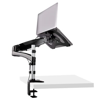 StarTech Adjustable Desk Mount Laptop Arm for 34 Monitor, Black/Silver (ARMUNONB1)