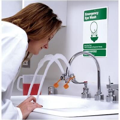 EyeSafe-X- Faucet Mounted Eye Wash with Adjustable Aerated Outlet Heads (GEEW170101)