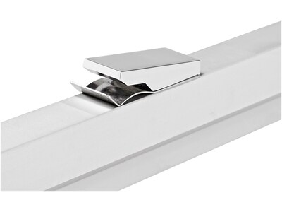 AdirOffice Hanging Clamp Document Holder, 42, Horizontal, Silver Aluminum, 12/Pack (ADI6056--2)