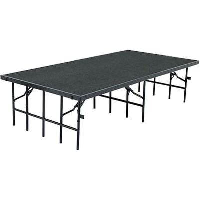 National Public Seating® Carpeted 32H Stages; Gray