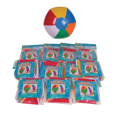 Economy 12 Beach Ball, Multicolored, 12/Pack (SL975)