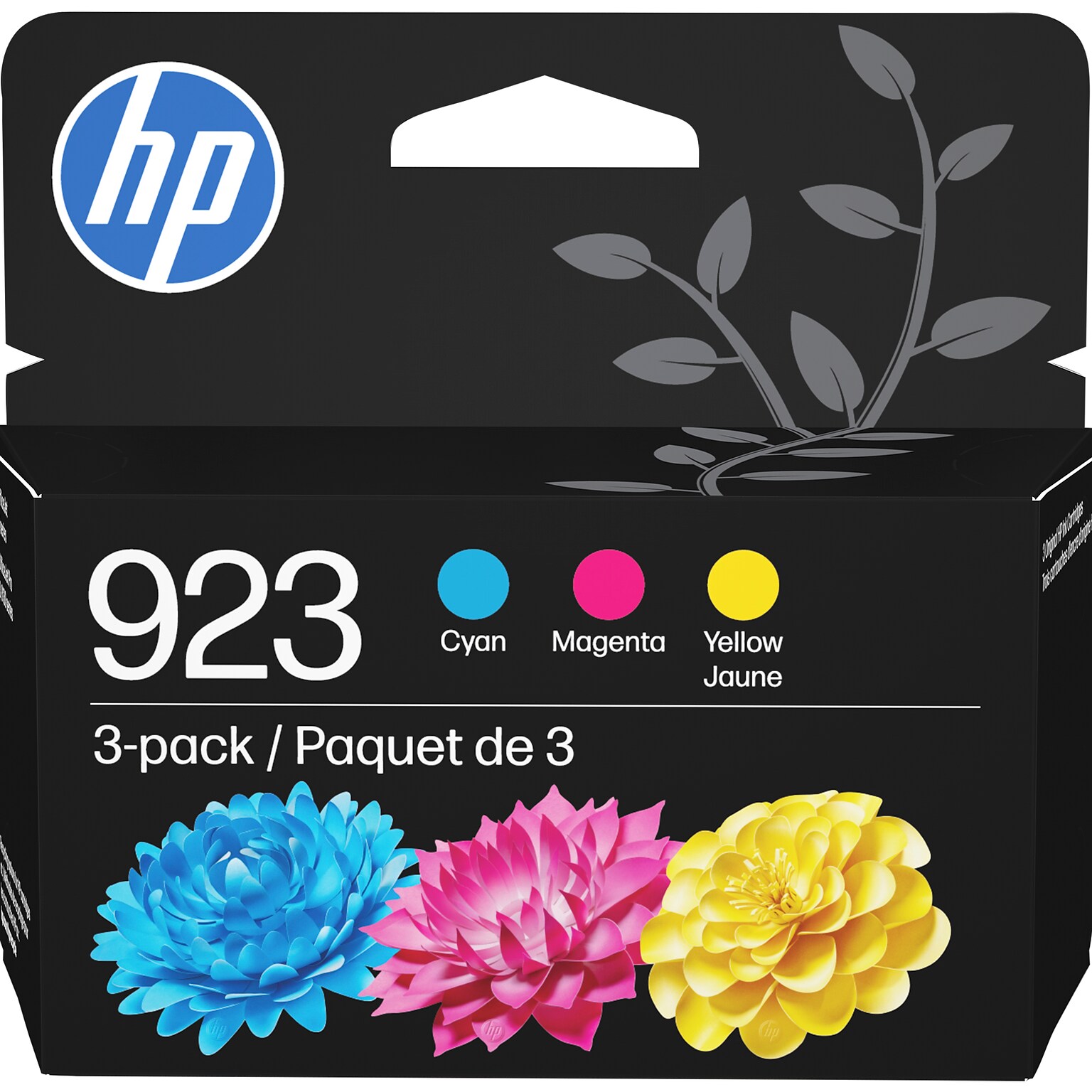 HP 923 Cyan/Magenta/Yellow Standard Yield Ink Cartridges, 3/Pack (6C3Y4LN)